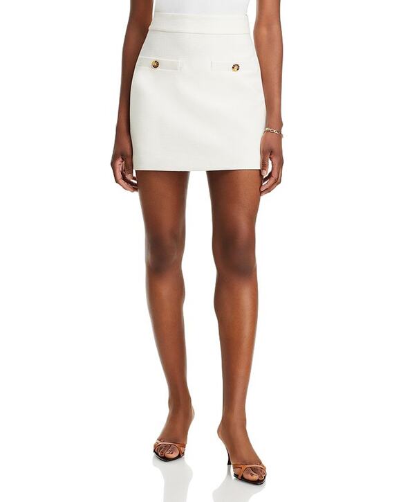 Veronica Beard Dresses & Skirts - Veronica Beard Textured White Emar Mini Skirt Size 4